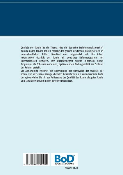 Produktbild: Qualit&auml;t der Schule - ein Reformprogramm