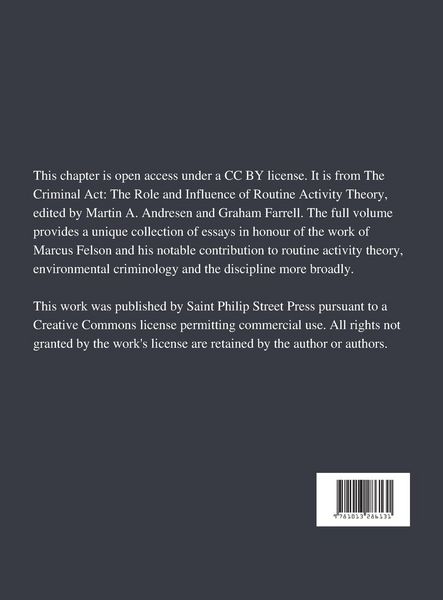 Produktbild: Chapter 5: 'Target Suitability and the Crime Drop' From Book: The Criminal Act: The Role and Influence of Routine Activity Theory