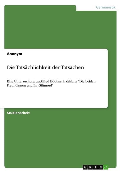 Produktbild: Die Tats&auml;chlichkeit der Tatsachen