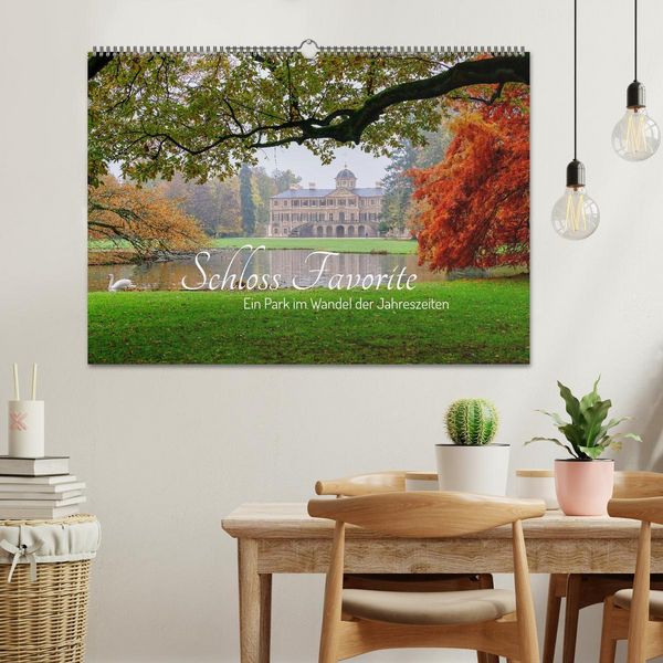 Produktbild: Schloss Favorite &ndash; Ein Park im Wandel der Jahreszeiten (Wandkalender 2026 DIN A2 quer), CALVENDO Monatskalender