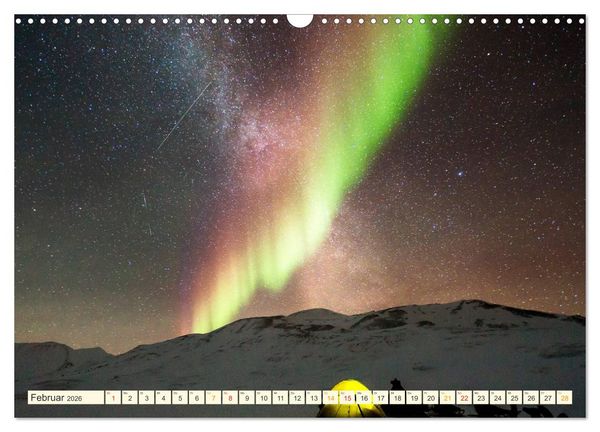 Produktbild: Sternenhimmel im magischen Licht - Polarlicht und Milchstra&szlig;e (Wandkalender 2026 DIN A3 quer), CALVENDO Monatskalender