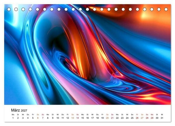 Produktbild: Spektrale Formwelten (Tischkalender 2027 DIN A5 quer), CALVENDO Monatskalender