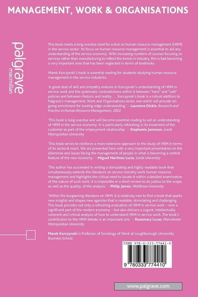 Produktbild: Human Resource Management in Service Work