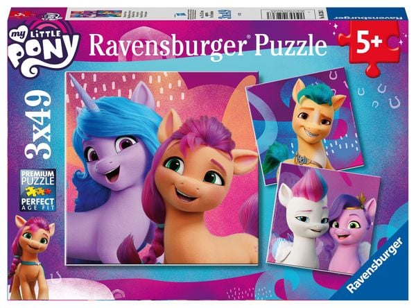 Puzzle Ravensburger Ravensburger Kinderpuzzle - My little Pony Movie - 3 X 49 Teile