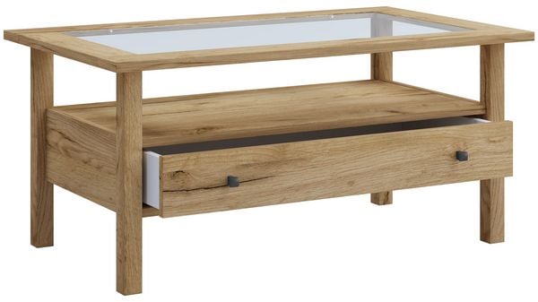 Produktbild: Holz Sofatisch Couchtisch Schublade Lingis L