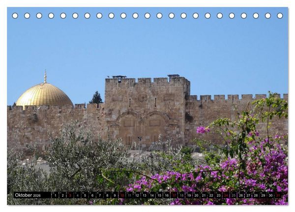 Produktbild: Jerusalem - die Goldene Stadt (Tischkalender 2026 DIN A5 quer), CALVENDO Monatskalender