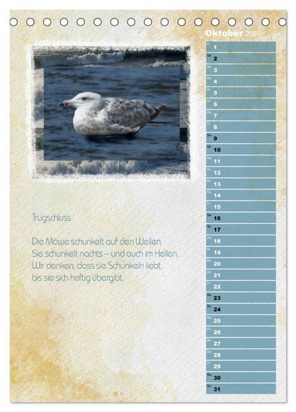 Produktbild: Wenn alle M&ouml;wen Emma hie&szlig;en... (Tischkalender 2027 DIN A5 hoch), CALVENDO Monatskalender