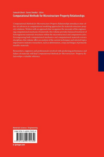 Produktbild: Computational Methods for Microstructure-Property Relationships