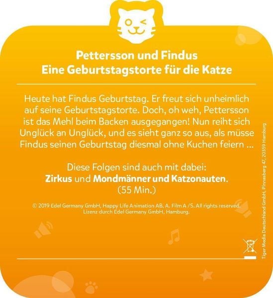Produktbild: tigercard - Pettersson und Findus - Folge 1: Eine Geburtstagstorte f&uuml;r die Katze