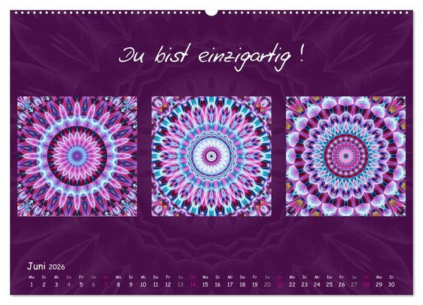 Produktbild: Mandala Trilogien (hochwertiger Premium Wandkalender 2026 DIN A2 quer), Kunstdruck in Hochglanz