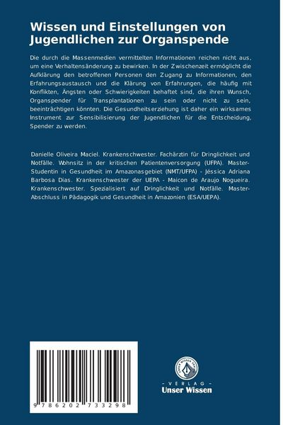 Produktbild: Wissen und Einstellungen von Jugendlichen zur Organspende