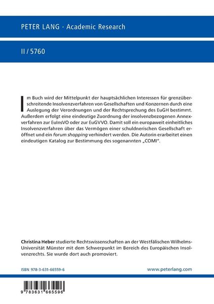 Produktbild: Die internationale Zust&auml;ndigkeit des &laquo;Mittelpunkts der haupts&auml;chlichen Interessen&raquo; und von insolvenzbezogenen Einzelverfahren