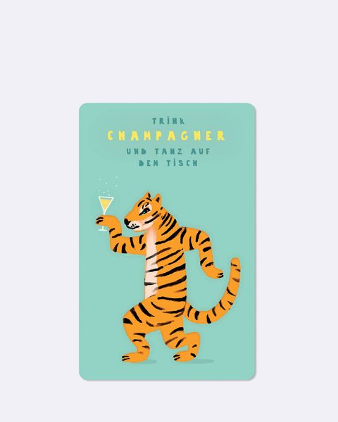 Produktbild: Lunacard Postkarte *Champagne tiger
