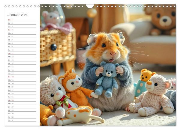 Produktbild: Spielzeit mit Schnuffel - Ein Hamster im Spielzeugparadies (Wandkalender 2026 DIN A3 quer), CALVENDO Monatskalender