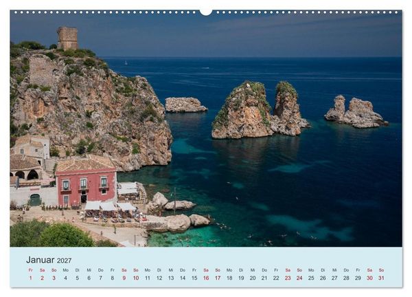 Produktbild: Sizilien &ndash; Die Insel, auf der es keinen Winter gibt (hochwertiger Premium Wandkalender 2027 DIN A2 quer), Kunstdruck in Hochglanz