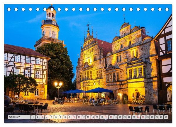 Produktbild: Die Obere Weser - von Hamel bis zur Porta Westfalica (Tischkalender 2027 DIN A5 quer), CALVENDO Monatskalender