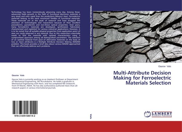 Produktbild: Multi-Attribute Decision Making for Ferroelectric Materials Selection