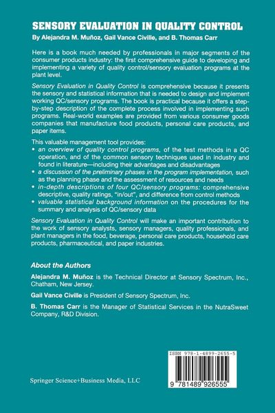Produktbild: Sensory Evaluation in Quality Control