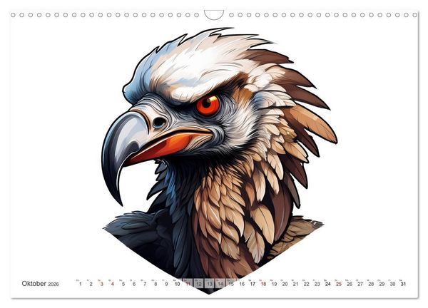 Produktbild: Beast Mode - Wilde Maskottchen (Wandkalender 2026 DIN A3 quer), CALVENDO Monatskalender