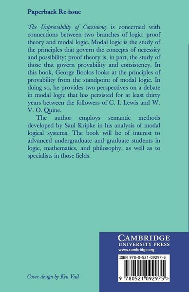 Produktbild: The Unprovability of Consistency