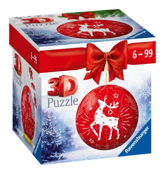 3D Puzzle Ravensburger Ravensburger-Ball Weihnachtskugel Rentier 11495 - 54 Teile