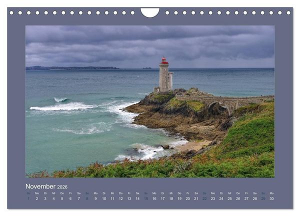 Produktbild: Leuchtt&uuml;rme - Wegweiser an der bretonischen K&uuml;ste (Wandkalender 2026 DIN A4 quer), CALVENDO Monatskalender