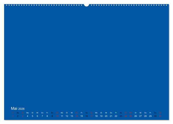 Produktbild: Bastelkalender - Blau (Wandkalender 2026 DIN A2 quer), CALVENDO Monatskalender