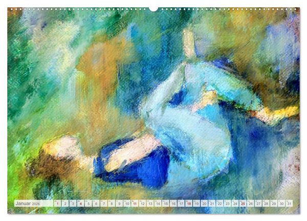 Produktbild: Yin Yoga Art - K&uuml;nstlerische Darstellung von Yin Yoga Asanas (Wandkalender 2026 DIN A2 quer), CALVENDO Monatskalender