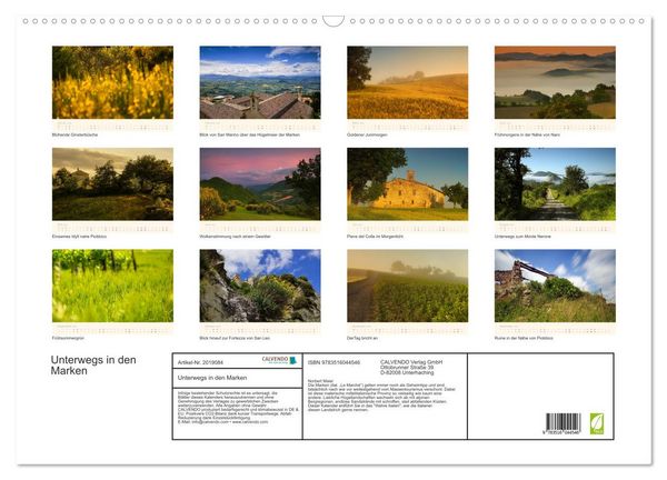 Produktbild: Unterwegs in den Marken (Wandkalender 2026 DIN A2 quer), CALVENDO Monatskalender