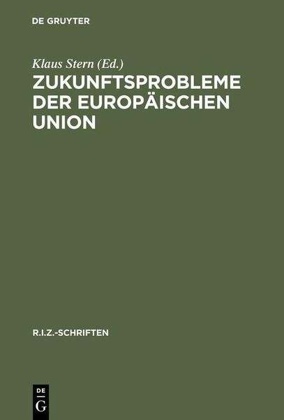Produktbild: Zukunftsprobleme der Europ&auml;ischen Union