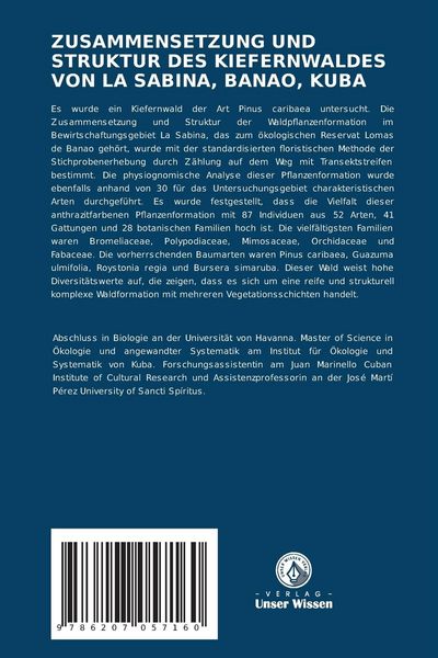 Produktbild: Zusammensetzung und Struktur des Kiefernwaldes von La Sabina, Banao, Kuba