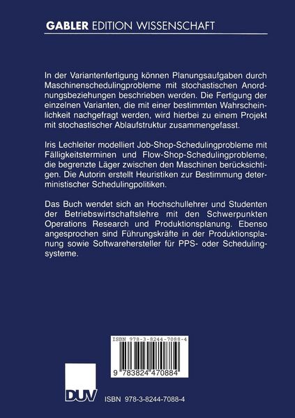 Produktbild: Maschinenbelegungsplanung in der Variantenfertigung
