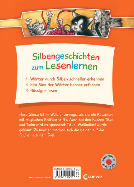 Produktbild: Silbengeschichten zum Lesenlernen - Katzengeschichten