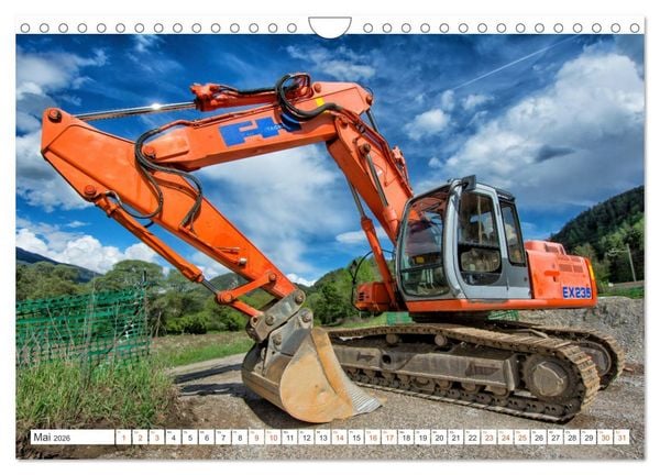Produktbild: Baumaschinen - Maschinen auf der Baustelle (Wandkalender 2026 DIN A4 quer), CALVENDO Monatskalender