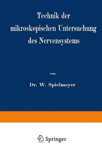 Produktbild: Technik der mikroskopischen Untersuchung des Nervensystems
