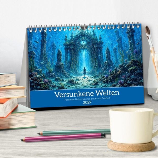 Produktbild: Versunkene Welten &ndash; Mystische Tiefen zwischen Traum und Ewigkeit (Tischkalender 2027 DIN A5 quer), CALVENDO Monatskalender
