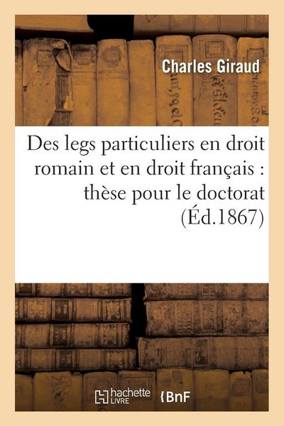 Produktbild: Des legs particuliers en droit romain et en droit fran&ccedil;ais
