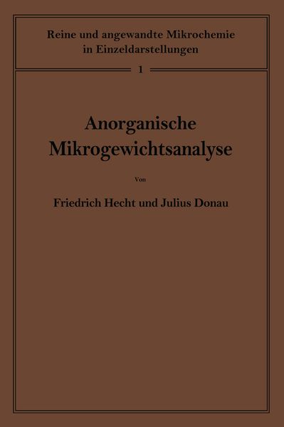Produktbild: Anorganische Mikrogewichtsanalyse