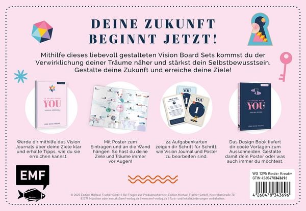 Produktbild: Vision Board: It starts with YOU &ndash; Lebe deine Tr&auml;ume f&uuml;r Teens