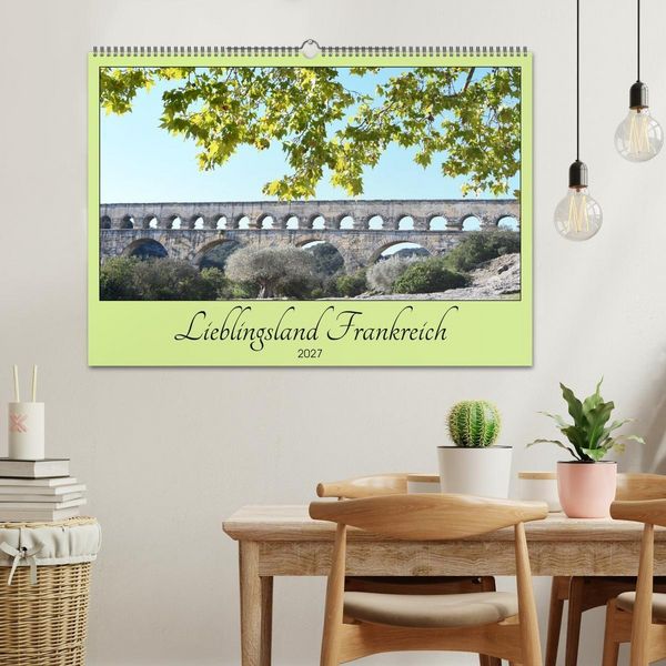 Produktbild: Lieblingsland Frankreich (Wandkalender 2027 DIN A2 quer), CALVENDO Monatskalender