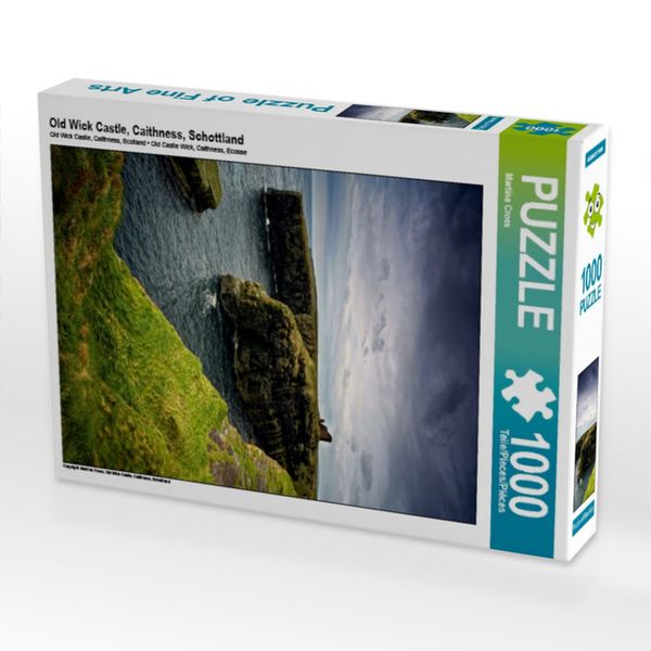 CALVENDO Puzzle Old Wick Castle, Caithness, Schottland | 1000 Teile Lege-Größe 64x48cm Foto-Puzzle für glückliche Stunden