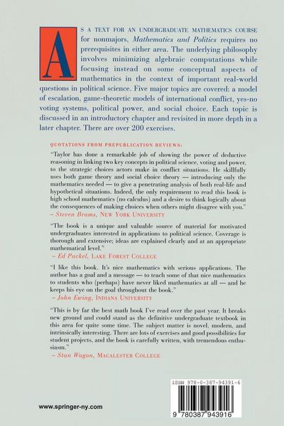 Produktbild: Mathematics and Politics