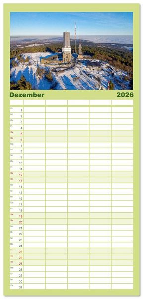 Produktbild: Familienplaner 2026 - Traumsch&ouml;ner Taunus mit 5 Spalten (Wandkalender, 21 x 45 cm) CALVENDO