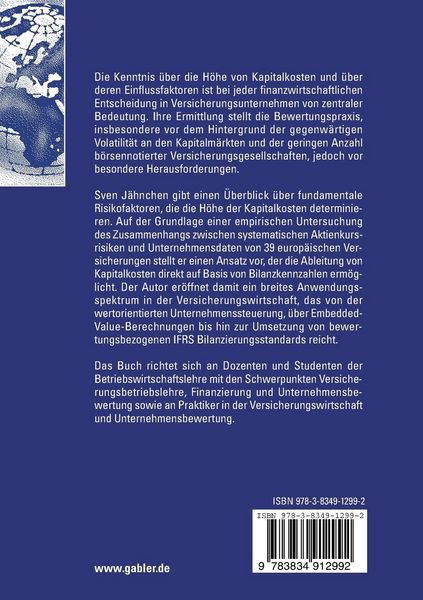 Produktbild: Kapitalkosten von Versicherungsunternehmen