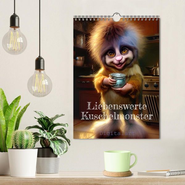Produktbild: Liebenswerte Kuschelmonster - Digitalart (Wandkalender 2026 DIN A4 hoch), CALVENDO Monatskalender