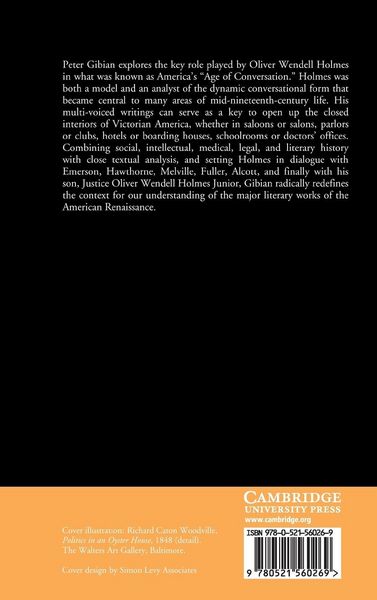 Produktbild: Oliver Wendell Holmes and the Culture of Conversation