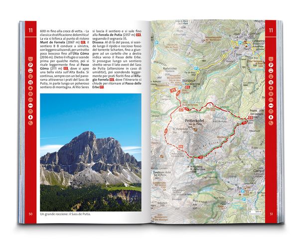 Produktbild: KOMPASS guida escursionistica Val Badia, Eccezionali Dolomiti, 50 itinerari