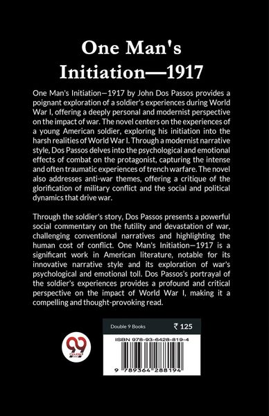 Produktbild: One Man's Initiation-1917