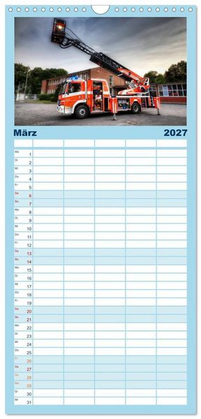 Produktbild: Familienplaner 2027 - Berufsfeuerwehr Braunschweig mit 5 Spalten (Wandkalender, 21 x 45 cm) CALVENDO