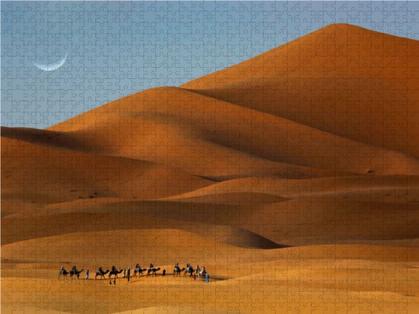 Produktbild: CALVENDO Puzzle Erg Chebbi, Merzouga, Morocco 1000 Teile Lege-Gr&ouml;&szlig;e 64 x 48 cm Foto-Puzzle Bild von Christian Heeb